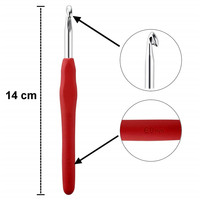 Crochets et Aiguilles à Tricoter à Manche Ergonomique, Poignée Souple pour Débutants et Experts, Fonctionnalité Portable