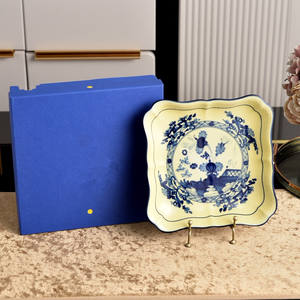 Assiette carrée en porcelaine à motifs floraux vintage de style italien pour la maison et la décoration de mariage, ensemble de vaisselle - Product Image 6