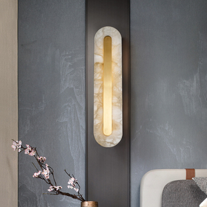 Lampada da Parete LED Moderna in Rame con Sfondo in Marmo di Lusso per Soggiorno, Scale, Corridoio, Camera da Letto, Comodino - Illuminazione di Lusso - Product Image 3