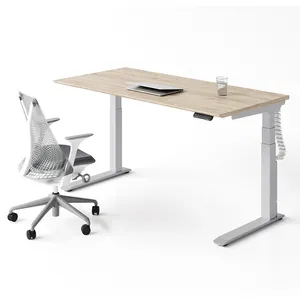 Table de bureau pour ordinateur de bureau réglable en hauteur à double moteur assis debout