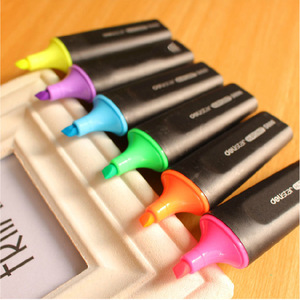 Stylo surligneur Deli S600 à tête inclinée, taille normale, couleurs vives, pour la prise de notes et les études - Product Image 3