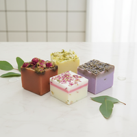 Sabun Mandi Kristal Pemutih Berbahan Dasar Buah Mewah, Menenangkan & Meremajakan, Aroma Bunga, Sabun Bunga Kering untuk Pengalaman Mandi Spa