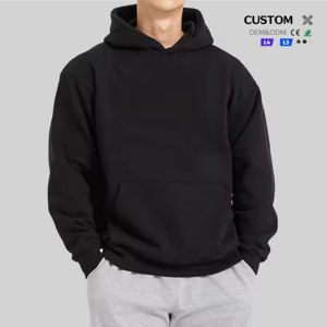 เสื้อฮู้ดดี้ผ้าฟลีซเนื้อหนาคุณภาพสูง ขายส่ง สไตล์ลำลอง สตรีทแวร์ ใส่สบาย ทรงโอเวอร์ไซส์ สำหรับผู้ชาย - Product Image 1