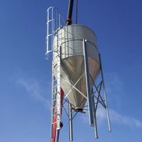 Nouveau silo d'alimentation automatique complet à 6 pieds, capacité 35 tonnes, cadre galvanisé à chaud, service OEM pour équipement d'élevage porcin