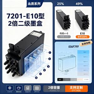 Cartucho de Tinta Kunag 7201 E10 2x Secundario con Válvula Manual de 2 Vías y Válvula Solenoide de 6 Vías de Montaje Superior para Impresión Digital - Product Image 4