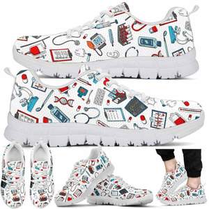 Enfermera herramienta patrón zapatillas malla transpirable ligero EVA suela antideslizante polinesio inspirado Casual <span class=keywords><strong>zapatos</strong></span> deportivos para hombres mujeres - Product Image 1