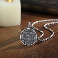 Merryshine Pendentif Médaille en Laiton Vert Saint Patrick, Bijou Religieux Catholique Chrétien, Amulette de Protection et d'Inspiration