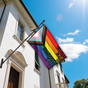 Bandera <span class=keywords><strong>del</strong></span> Orgullo Progresista, Todos son Bienvenidos Aquí, 3x5 Pies, Bandera Inclusiva LGBTQ, OEM ODM - Product Image 2