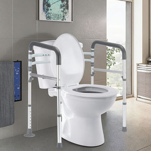 Yaşlı güvenlik çerçevesi için yükseklik genişliği ayarlanabilir tuvalet ray Fit herhangi bir tuvalet tıbbi malzemeler - Product Image 1