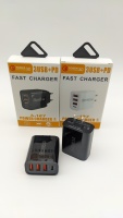 Adaptateur d'alimentation 3 ports USB et Type-C, chargeur de téléphone portable PD20W/QC3.0 5V/3A 9V/2A 12V/1.5A avec protection contre la surcharge