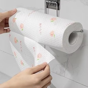 Rouleau de chiffons de nettoyage jetables, torchons jetables multi-usages, essuie-tout en papier résistants, lingettes réutilisables, chiffons de nettoyage - Product Image 5