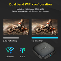 Boîtier TV intelligent Android 8K Ultra HD Quad Core avec Wi-Fi double bande BT5.0, télécommande vocale et streaming