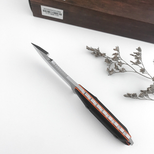 Cuchillo de Camping EDC de Hoja Fija BM 15018, Acero Inoxidable, Punta Caída, Borde Dentado, Mango Negro y Naranja, Herramienta de Supervivencia al Aire Libre OEM - Product Image 2