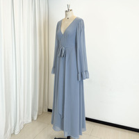 TEENYEE élégante demoiselle d'honneur manches longues demoiselle d'honneur robe en mousseline de soie chic robe de soirée demoiselle d'honneur pour le mariage