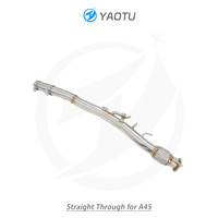 Pipa Knalpot Berkatup YT SS304 untuk Mercedes A35 AMG W177 2.0T Performa Tinggi Mid Tail Exhaust Pengiriman Cepat