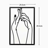 Mettre en place Décor 3d Noir Bois Ligne Peinture Art Chambre Salon Minimaliste Décor À La Maison En Bois Mur Art