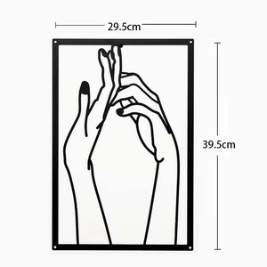 Mettre en place Décor 3d Noir Bois Ligne Peinture Art Chambre Salon Minimaliste Décor À La Maison En Bois <span class=keywords><strong>Mur</strong></span> Art - Product Image 5