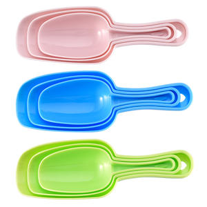Ensemble de 3 pelles à glace en plastique pour céréales, farine, graines, ustensile de cuisine, matériau PP durable, lavage à la main uniquement - Product Image 3