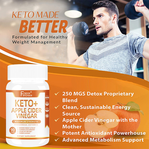 Vinaigre de cidre de pomme Keto avec logo personnalisé, force maximale, cétones exogènes, améliore l'énergie et la concentration, utilise les graisses, 60 capsules - Product Image 5