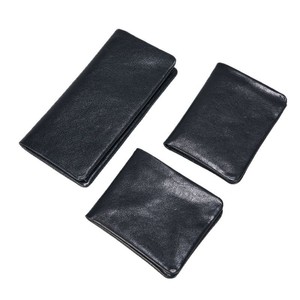 Cartera Unisex de Cuero Genuino Negro - Diseño Largo con Cremallera Antirrobo OEM para Marcas que Buscan una Opción Minimalista Modular y de Libertad de Elección - Product Image 1