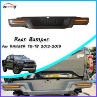 Pare-chocs arrière en plastique ABS avec éclairage pour Ranger T6 T7 T8 2012-2019 Nouveau style d'échappement Pare-chocs arrière Accessoires externes