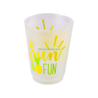 Gobelet en plastique givré de 16 oz-Gobelets de stade givrés