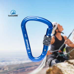 Camnal CE 25KN Mousqueton robuste à triple verrouillage Type <span class=keywords><strong>D</strong></span> Personnalisation Couleur Aviation Aluminium 7075 Clip à mousqueton <span class=keywords><strong>d</strong></span>'escalade - Product Image 1