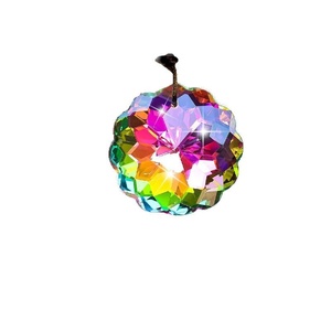 Cube de lumière en cristal d'obsidienne K9, effet Tyndall, attrape-soleil, ornement en verre, décoration de bureau, thème de Noël, modèle en pierre - Product Image 6