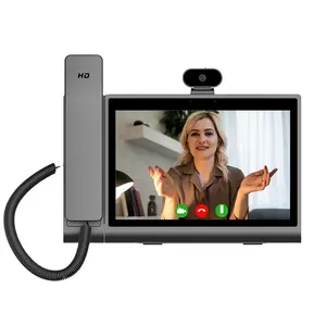 Terminal de contrôle AI Caméra amovible HD Téléphone Android de bureau sans fil vocal Téléphone SIP Wifi BT PSTN