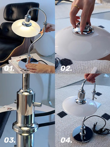 Manufacturer Golden Chrome <strong>Supplier</strong> Glass <strong>Table</strong> Light <strong>Modern</strong> Desk <strong>Lamps</strong> for Bedroom - Product Image 2