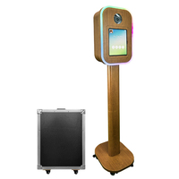 2026 Harga Pabrik Vintage&retro Photo Booth Portabel Cocok untuk iPad 10.2-13 inci Mesin Photo Booth iPad Dslr Motif Kayu