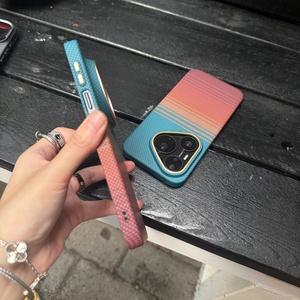 Nouvelle coque de téléphone magnétique en fibre de carbone pour iPhone 17 15 16 Pro Max, compatible avec la charge sans fil, ultra-fine, en PC rigide, protection intégrale - Product Image 6