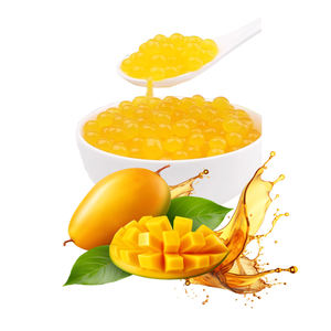 Vente en gros de 2 kg de perles de boba à la mangue, concentré de saveur, boules de jus de fruits, bouteille, sirop pour bubble tea, additifs chinois - Product Image 2