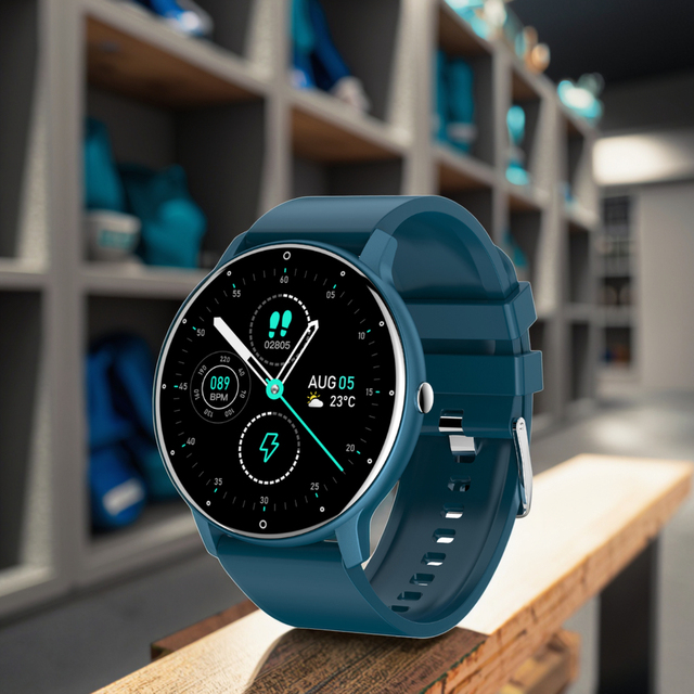 2025 ZL02 Smart Fitness Watch Full Touchscreen IP67 Waterproof Android IOS Compatible Silica Gel Band Calendar Answer Call