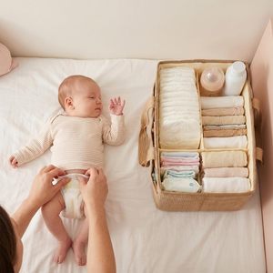Organisateur de couches pour bébé en velours côtelé avec matelas à langer portable - Organisateurs et rangements portables pour bébé - Product Image 3