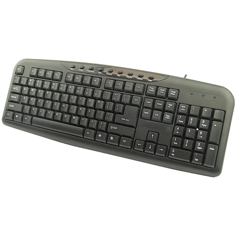 USB verdrahtet Ergonomische Tastatur PC Computer Angepasste Multimedia-Tastatur für Home Business-KM-300