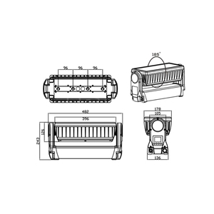 IP65 Outdoor 1000W LED 2-in-1 Effekt Strobe Wash Light 1000W <span class=keywords><strong>JDC1</strong></span> Wasserdichter LED Moving Head Strobe Light - Product Image 4