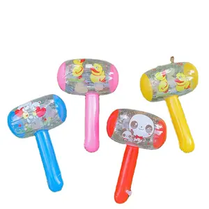 2024 Wholesale 26CM Cute Inflatable Hammer Toys For Children Cartoon Baby Ball Animal Hammer With Bell For Kids Whistles Ring