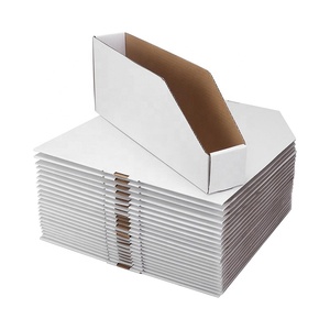 Kraft mở <span class=keywords><strong>Top</strong></span> bin hộp sóng Organizer thùng cho phòng đựng thức ăn kệ văn phòng nhà để xe cửa hàng hiển thị các tông hộp lưu trữ Thùng - Product Image 6