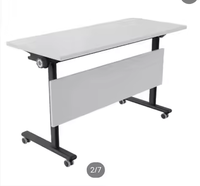 Table en bois pliable, design moderne, convertible et pivotante, durable et écologique, facile à assembler, idéale pour les écoles et les bibliothèques - Vente chaude