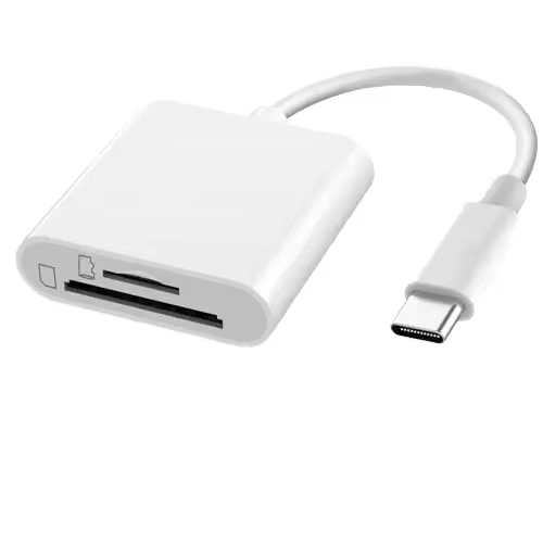 OTG Adapter 2 in 1 Type-C Card Reader to SD/TF Card Memory Card Reader for MacBook Pro Laptop PC Camera Mobile Phones Type-c
