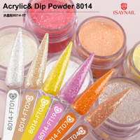 ISAY BEAUTY Poudre acrylique à haute pigmentation pour ongles, poudre de trempage multicolore brillante avec logo personnalisé pour le nail art