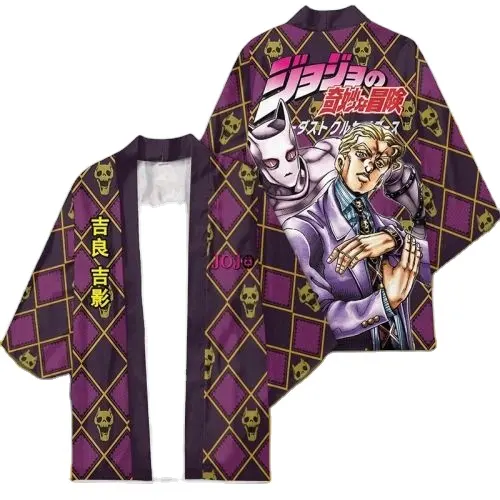 12 Stijlen Jojo 'S Bizarre Avontuur Jolyne Cujoh Kawaii Cosplay 3d Printing Haori Anime Kimono Mantel Anime Cartoon Kleding