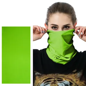 Copertura per il viso personalizzata in microfibra di poliestere all'ingrosso raffreddamento scaldacollo Partyn ghetta per collo tubo di colore solido Bandana senza cuciture sport