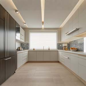 Ensemble d'armoires de cuisine assemblées en stratifié de style simple personnalisé, cuisine moderne intelligente, armoires de cuisine, rénovations de la maison - Product Image 6