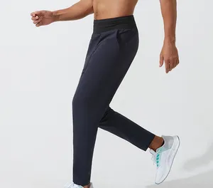 Pantalones deportivos de secado rápido para hombre, ropa deportiva con bolsillos multifunción, color azul marino, para correr a campo traviesa o maratón
