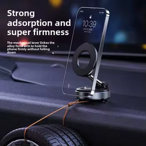 Vacuum <strong>Suction</strong> Magnetic 360 Degree Rotating Expandable <strong>Mobile</strong> Phone Car Mount Zinc Alloy Plastic Flexible Cell Phone <strong>Holder</strong> - Product Image 4