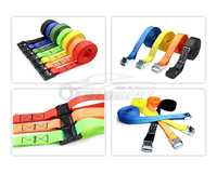 Sangles d'arrimage à boucle à came personnalisables 25 mm 680 kg, réglables, robustes, en polyester et acier allié, 1500 lbs, pour cargaison, kayaks, vélos