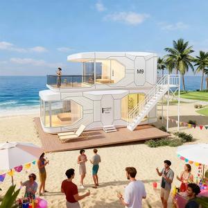 Capsula per spazio di lavoro prefabbricata moderna cabina Apple Office <span class=keywords><strong>Hotel</strong></span> casa Mobile in acciaio per esterni case Container V9 MANTIANSTAR - Product Image 2