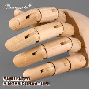 Manekin kayu fleksibel jari kanan kiri 12 inci, manekin bersendi kayu seniman - Product Image 5